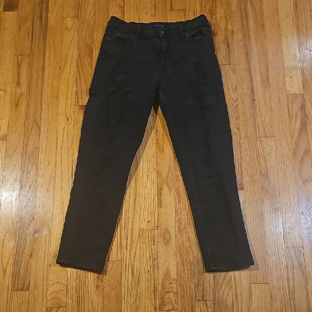 Aeropostale Black Mom Jeans Distressed